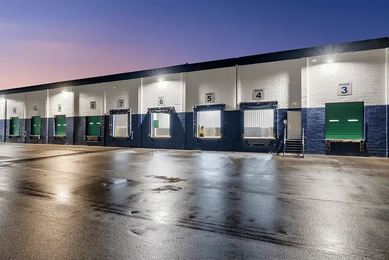 Loading docks at a WareSpace building