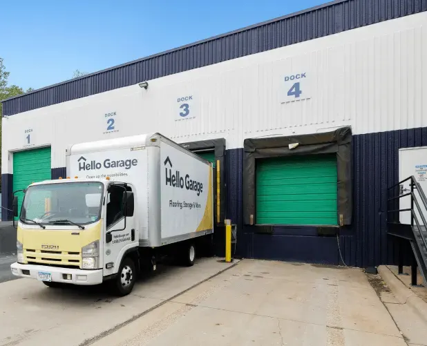 WareSpace loading docks with a box truck positioned for moving and storage operations